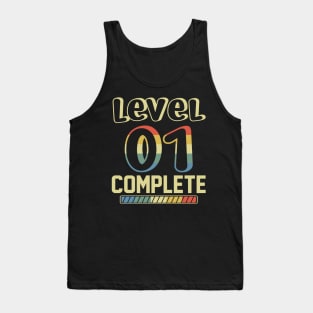 Level 1 Complete Vintage Gift Shirt Celebrate 1st Wedding Tank Top